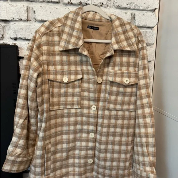 LeLaLo ladies flannel shacket - Picture 4 of 8